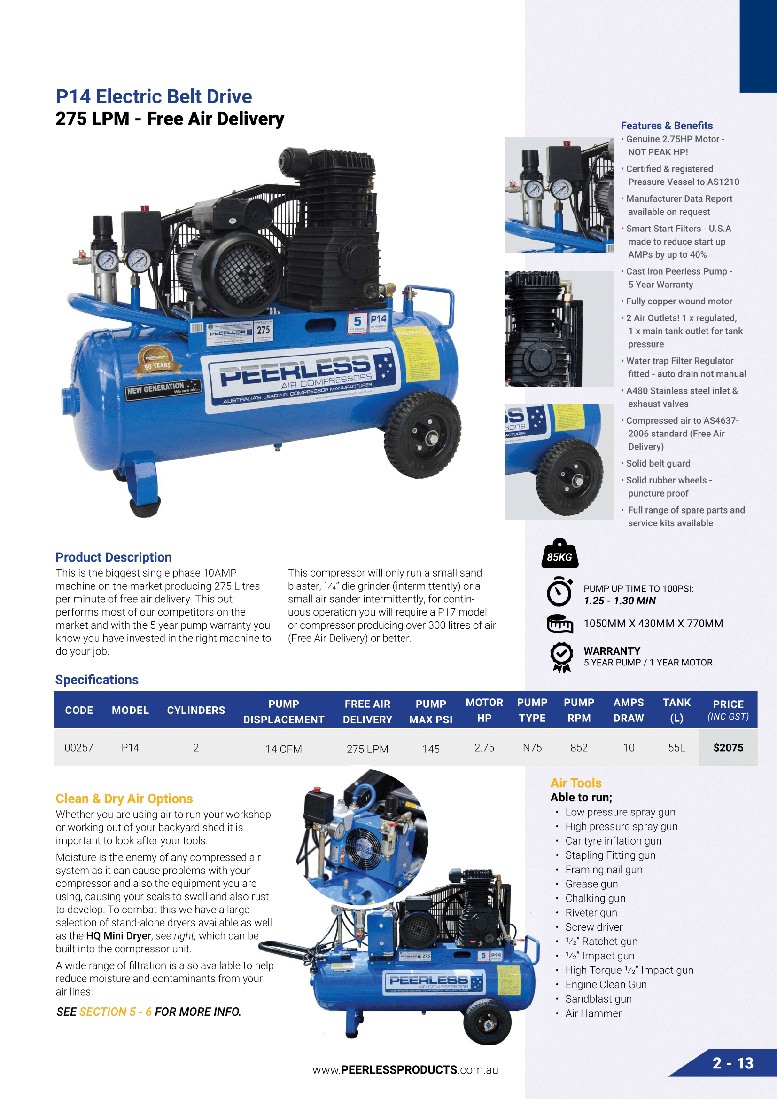 P14 Peerless Electric Compressor