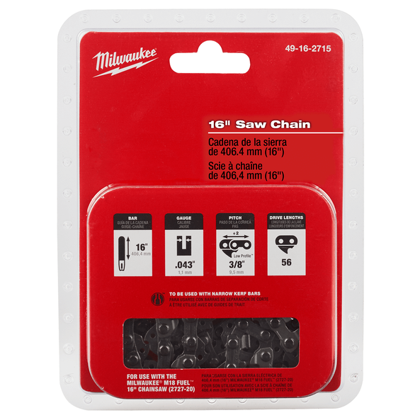 MILWAUKEE CHAINSAW LOWPROFILE CHAIN - 49162715