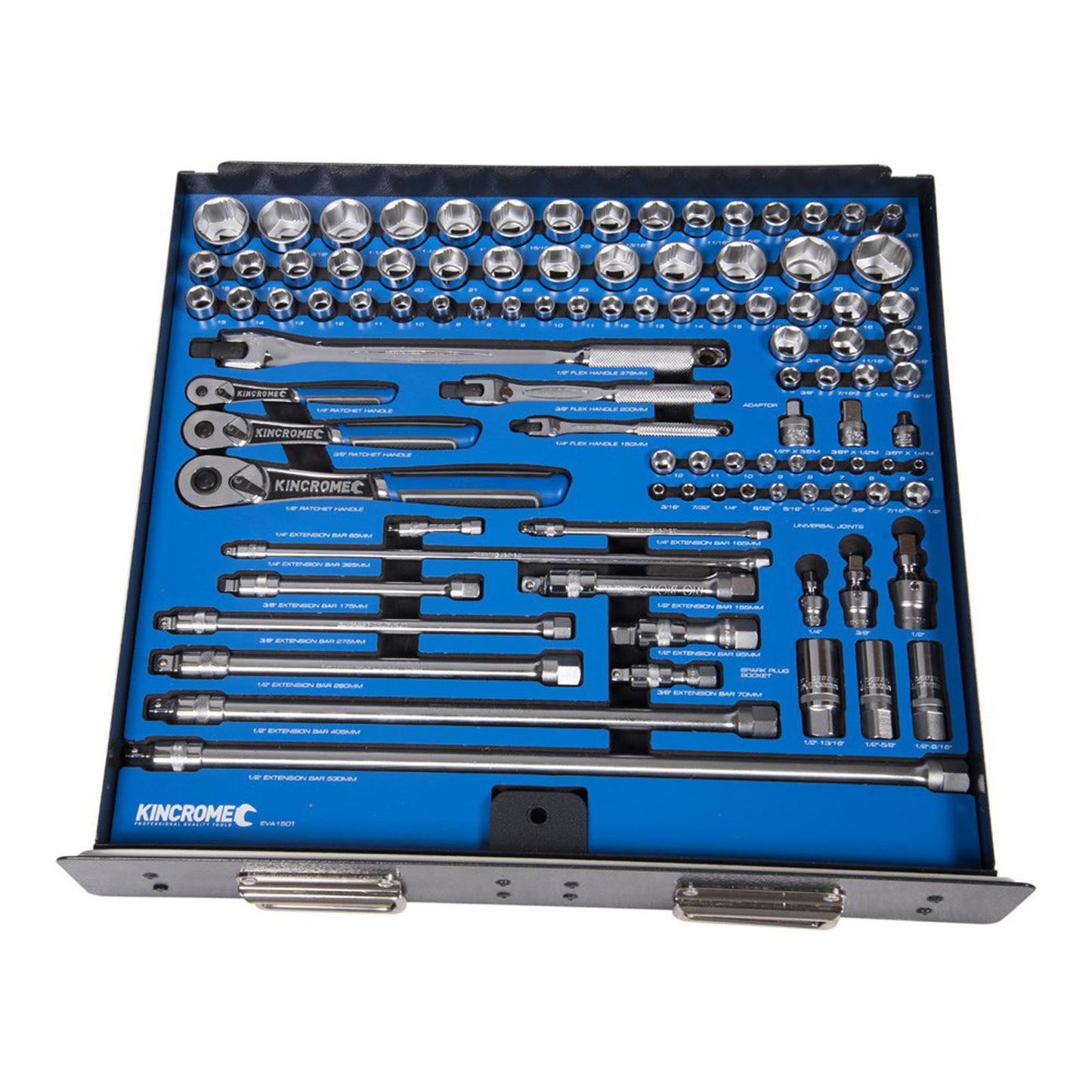 KINCROME 232PCE 4 DRAWER UPRIGHT TOOL-BOX KIT GREY