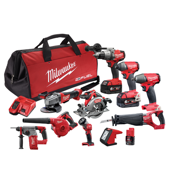 MILWAUKEE M18 FUEL 10PCE COMBO KIT - M18FPP10B-633B