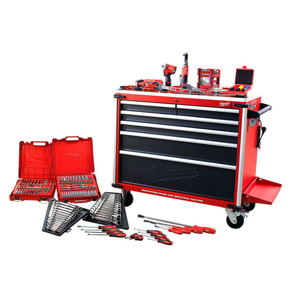218 Pce Automotive Milwaukee Roll Cab Starter Tool Kit A1
