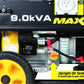Maxwatt 9kva 7500w Petrol Electric Start Generator