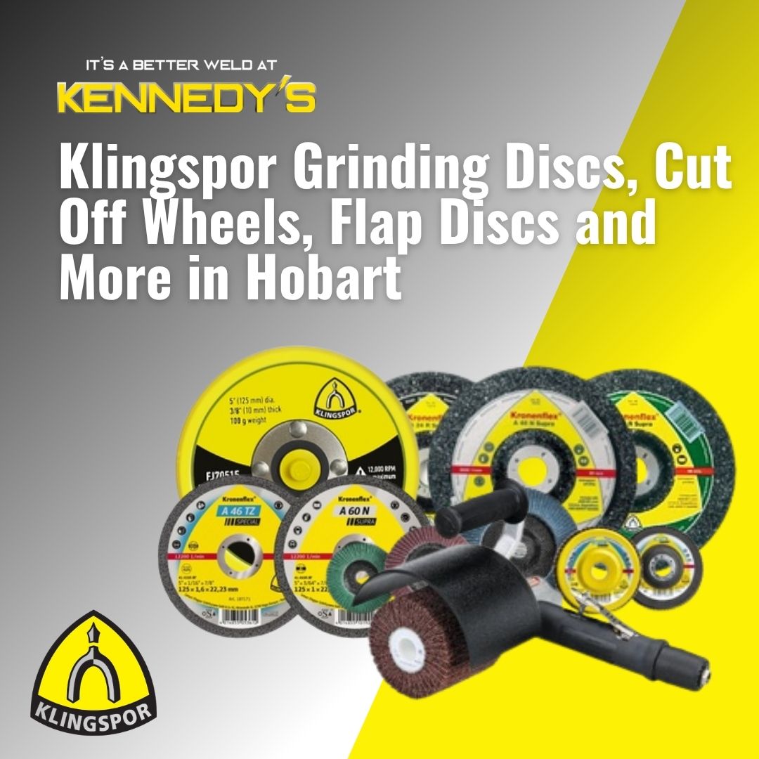 Klingspor Grinding Discs, Cut Off WHeels, Flap Discs all available in Hobart frm Kennedys Welding Supplies