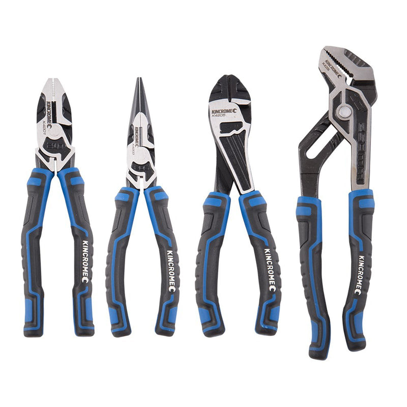 This is an image of Kincrome pliers set with blue black handles, offered by Kennedys Welding Supplies Tool Shop in Derwent Park, TAS