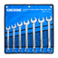 this-is-an-image-of-kincrome-jumbo-combination-spanner-set-7-piece-displayed-on-blue-fabric-by-kennedys-welding-supplies-in-derwent-park-tas-offering-tool-shop-and-welding-specialists-services