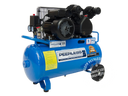 This is an image of a blue Peerless air compressor at Kennedys Welding Supplies, Derwent Park TAS, offering tool shop and welding specialist services
