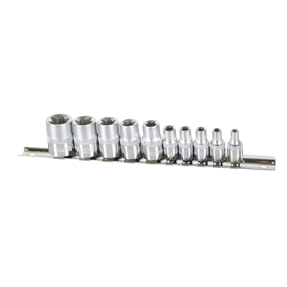 SOCKET SET TORX® 10 PIECE 1/4, 3/8 DVE