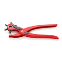 This is an image of a red Knipex rotary leather hole punch tool by Kennedys Welding Supplies in Derwent Park TAS, welding specialists and tool shop