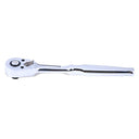 This is an image of a polished silver ratchet wrench tool, offered by Kennedys Welding Supplies, Derwent Park TAS, Tool Shop and Welding Specialists.