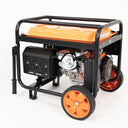 This is an image of a portable generator with orange wheels and frame by Kennedys Welding Supplies in Derwent Park TAS, offering tool shop and welding specialists services