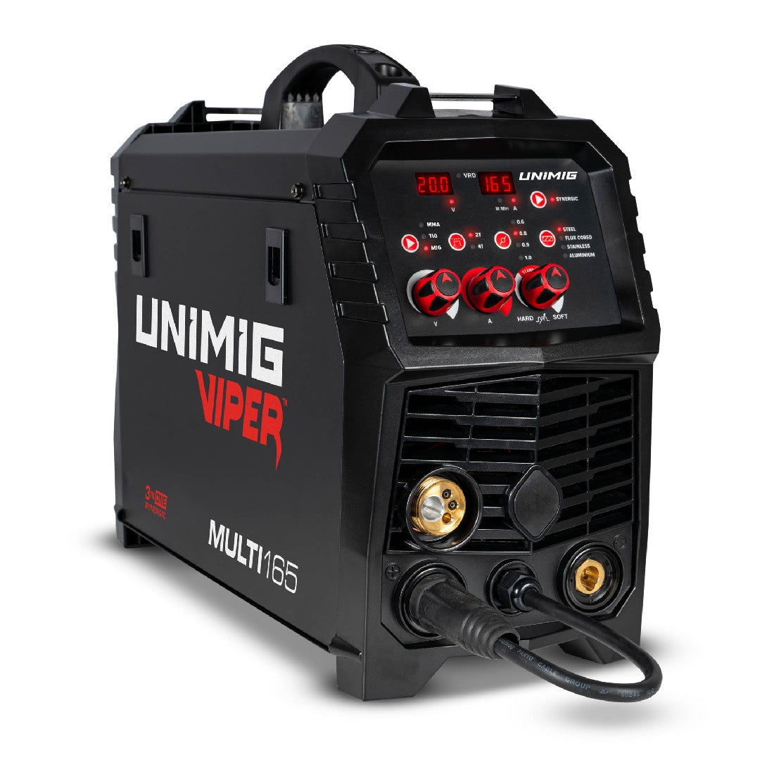 This is an image of a UNIMIG VIPER MULTI 165 welder unit, featured by Kennedys Welding Supplies in Derwent Park TAS, Tool Shop and Welding Specialists