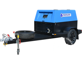 P125d Diesel Rotary Screw Compressor Trailer Mounted