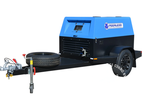 P125D DIESEL ROTARY SCREW COMPRESSOR TRAILER MOUNTED