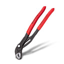 This is an image of Knipex 250mm Cobra high-tech water pump pliers with red handles, sold by Kennedys Welding Supplies, Derwent Park TAS tool shop.