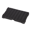 This is an image of a black protective foam insert for tool storage from Kennedys Welding Supplies, Derwent Park TAS, Tool Shop and Welding Specialists