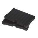 This is an image of black welding pads stacked, representing welding supplies from Kennedys Welding Supplies in Derwent Park TAS.