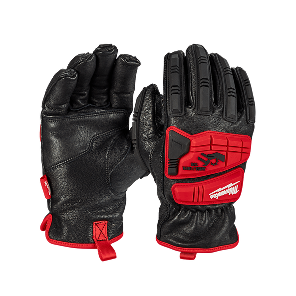 This is an image of Milwaukee welding gloves in black and red, offered by Kennedys Welding Supplies in Derwent Park, TAS, specialists in tool shop and welding services.