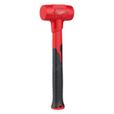 This is an image of a red Milwaukee dead blow hammer with black grip, featured by Kennedys Welding Supplies in Derwent Park TAS, offering tool shop and welding services.