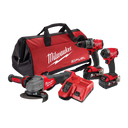 Milwaukee 3pce Power Pack 3a3 Fag,fid3,fpd3