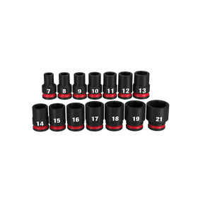 MILWAUKEE 3/8DR 14PCE METRIC IMPACT SOCKETS