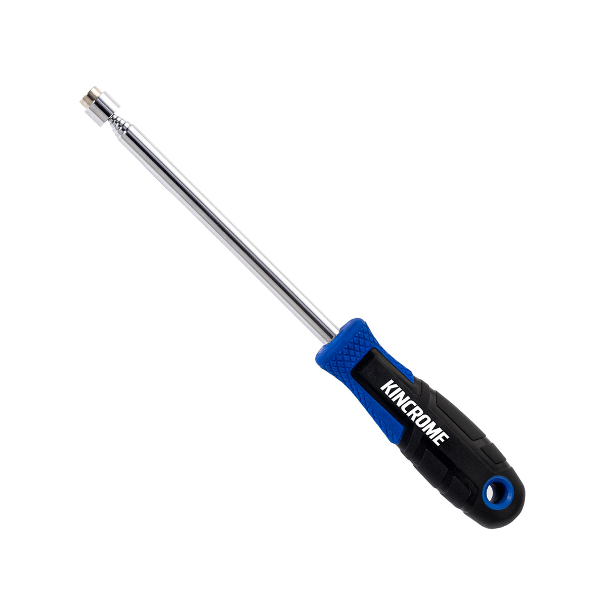 This is an image of a Kincrome magnetic pickup tool with blue and black handle available at Kennedys Welding Supplies in Derwent Park TAS, offering tool shop and welding services.