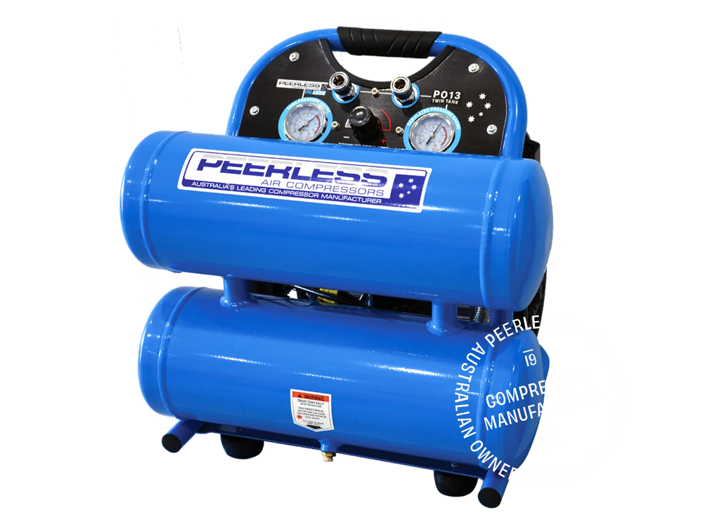 PEERLESS OIL-LESS TWIN TANK COMPRESSOR