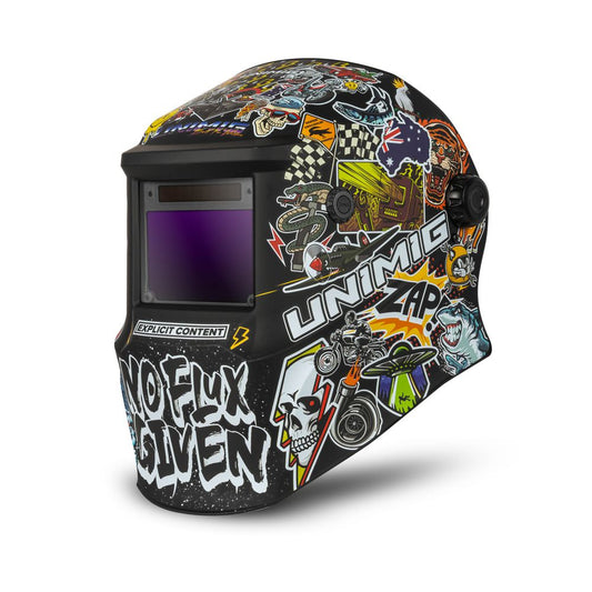 UNIMIG UNIMIG CHAOS IMPACT SERIES AUTOMATIC WELDING HELMET WITH TRUE COLOUR LENS U21034