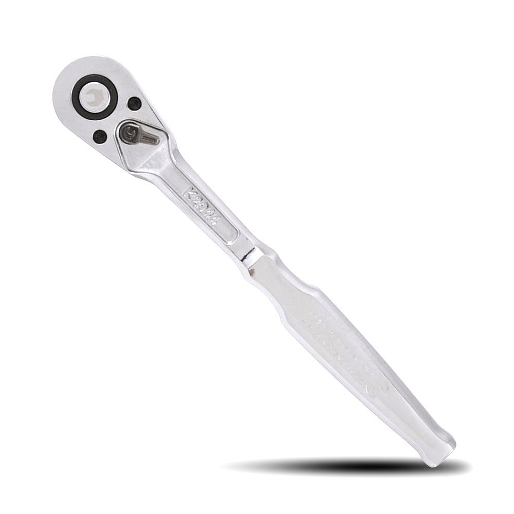 This is an image of a polished metal ratchet tool from Kennedys Welding Supplies in Derwent Park TAS, offering tool shop services and welding specialists.