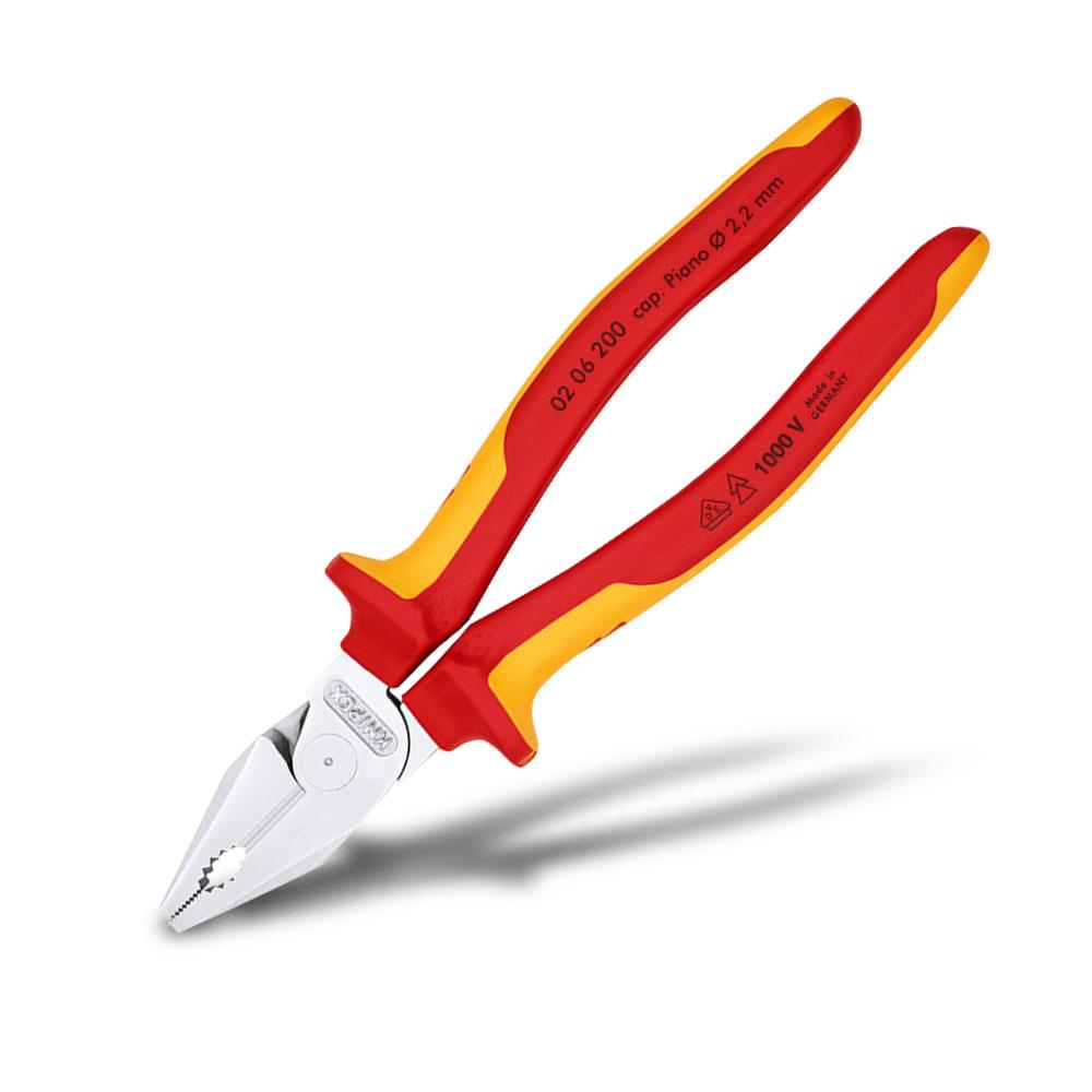 This is an image of insulated red and yellow pliers by Kennedys Welding Supplies in Derwent Park TAS, tool shop and welding specialists