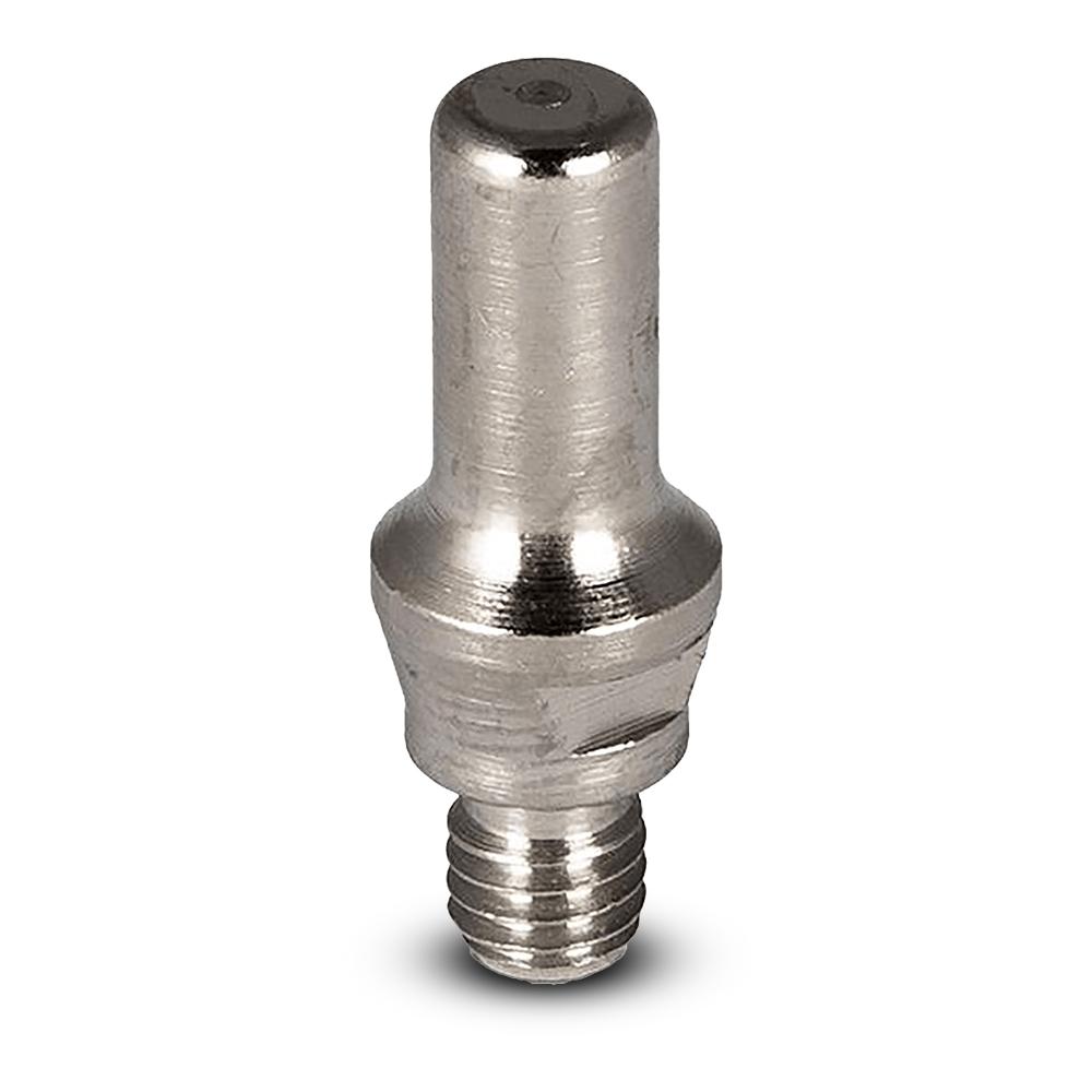 This is an image of a silver welding contact tip for MIG welders from Kennedys Welding Supplies in Derwent Park TAS