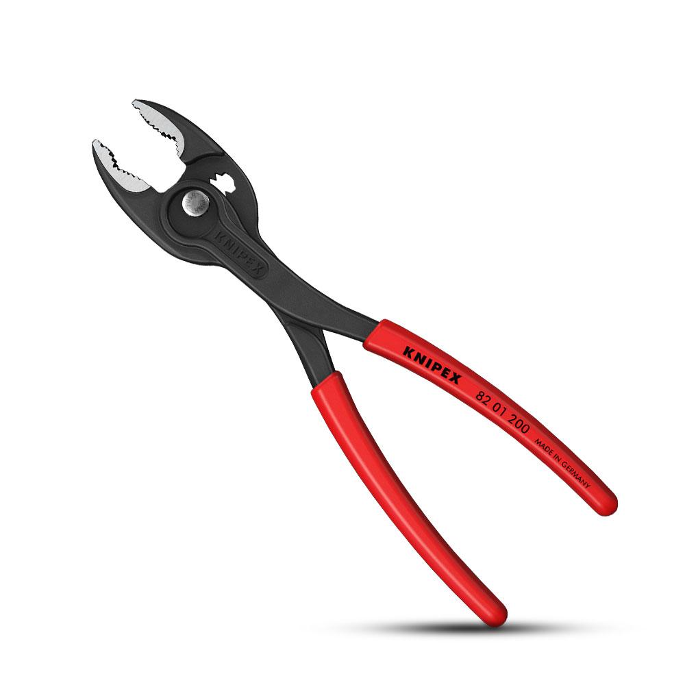 This is an image of Knipex pliers with red handles, offered by Kennedys Welding Supplies in Derwent Park TAS