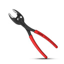 This is an image of Knipex pliers with red handles, offered by Kennedys Welding Supplies in Derwent Park TAS