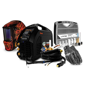 UNIMIG RAZOR TIG 200 AC/DC BUNDLE MACHINE HELMET GLOVES CONSUMABLES PK11114