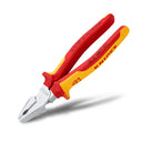 This is an image of Knipex insulated combination pliers with red and yellow handles, offered by Kennedys Welding Supplies in Derwent Park TAS, tool shop and welding specialists