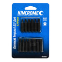 This is an image of Kincrome 13-piece General Impact Bit Set in blue packaging, available at Kennedys Welding Supplies in Derwent Park TAS, Tool Shop and Welding Specialists