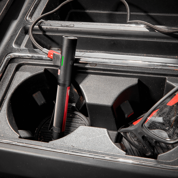 This is an image of a Milwaukee tool and safety goggles in a black storage case at Kennedys Welding Supplies in Derwent Park TAS offering tool shop and welding specialists services.