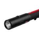 This is an image of a black and red handheld torch flashlight, featured by Kennedys Welding Supplies in Derwent Park, TAS, offering tool shop services.