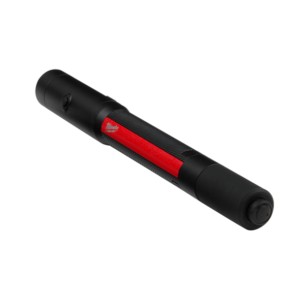 This is an image of a black and red Milwaukee laser distance measurer pen by Kennedys Welding Supplies, Derwent Park Tasmania tool shop and welding specialists