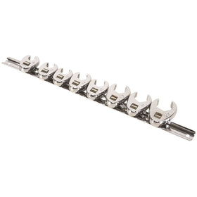 WRENCH SET CROW FOOT 8 PIECE METRIC 3/8 DVE