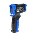 This is an image of a black and blue infrared thermometer from Kennedys Welding Supplies in Derwent Park Tasmania, offering tool shop and welding specialists