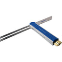 This is an image of a Kincrome metal try square with blue grip from Kennedys Welding Supplies in Derwent Park TAS, Tool Shop and Welding Specialists