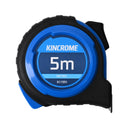 This is an image of a Kincrome 5m metric tape measure K11551 in blue and black, offered by Kennedys Welding Supplies in Derwent Park TAS, Tool Shop and Welding Specialists.