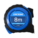 This is an image of a Kincrome 8m metric tape measure, highlighting welding tools at Kennedys Welding Supplies in Derwent Park, TAS