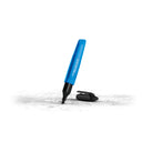 This is an image of a blue Kincrome marker pen with black cap on a white surface, offered by Kennedys Welding Supplies in Derwent Park TAS, Tool Shop and Welding Specialists