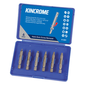 DAMAGED SCREW REMOVER SET 6 PIECE