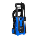 This is an image of a blue and black Kincrome pressure washer with hose and spray gun, offered by Kennedys Welding Supplies in Derwent Park TAS, specialists in tool shop, power tool repairs, welding services.