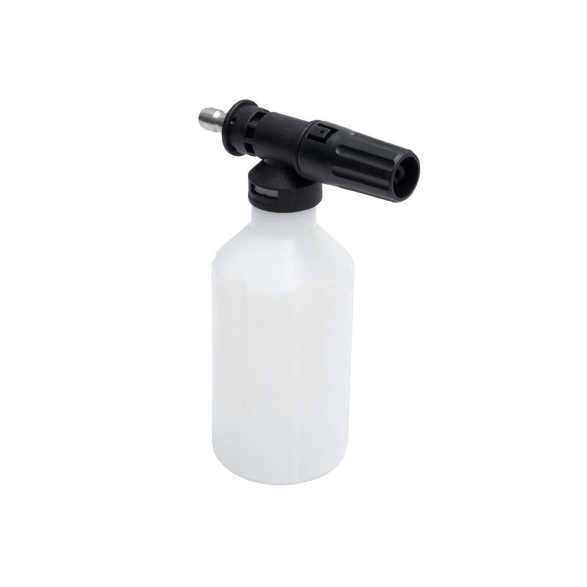 This is an image of a white foam cannon bottle with black nozzle by Kennedys Welding Supplies, Derwent Park TAS, tool shop and welding specialists