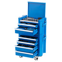 This is an image of a blue Kincrome tool chest with multiple open drawers and tools inside, featured by Kennedys Welding Supplies in Derwent Park TAS, offering tool shop and power tool repairs.
