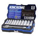 This is an image of Kincrome Lok-On 3/8 drive socket set in blue case at Kennedys Welding Supplies, Derwent Park TAS tool shop