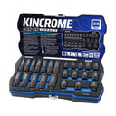This is an image of a Kincrome Lok On Impact 3/8 drive socket set in a case, available at Kennedys Welding Supplies in Derwent Park TAS, offering tool shop and welding specialist services.